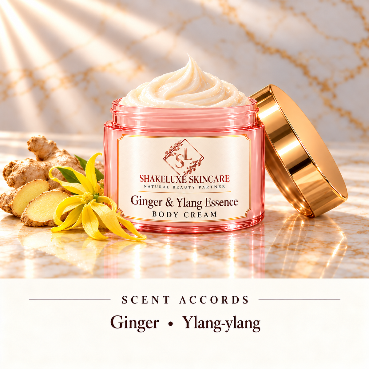 ShakeLuxe Ginger & Ylang Essence Body cream — Ginger • Ylang-ylang — main view