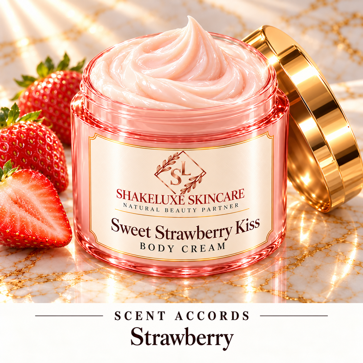 ShakeLuxe Sweet Strawberry Kiss Body cream — detail view