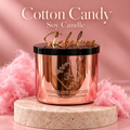 ShakeLuxe Cotton Candy Soy Candle — rose-gold vessel