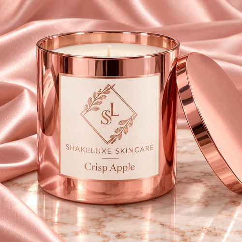 Crisp Apple — rose gold candle presentation