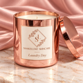 Laundry Day — rose gold candle presentation