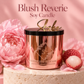 ShakeLuxe Blush Reverie Soy Candle — rose-gold vessel