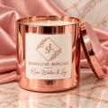 Rose Water & Ivy — rose gold candle presentation