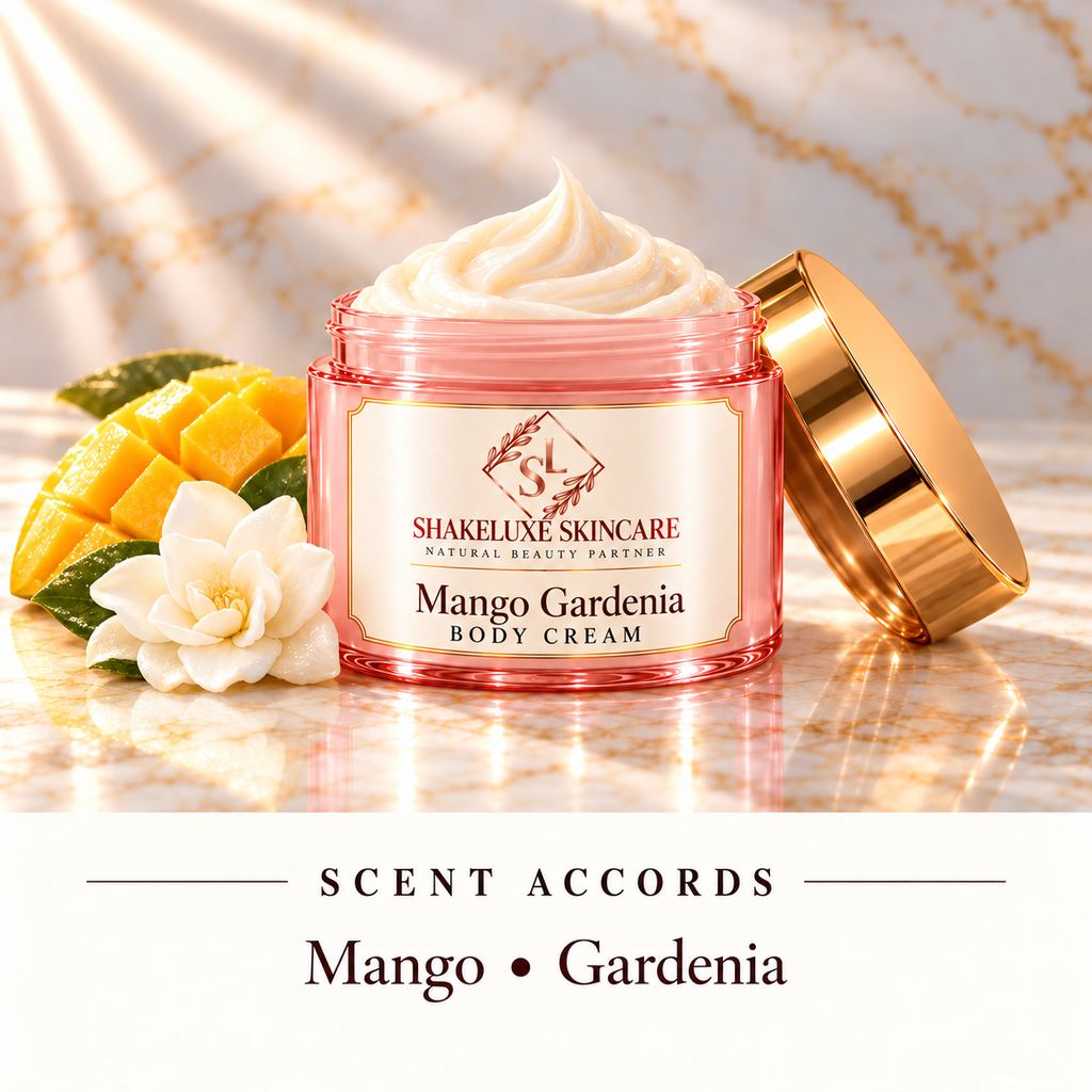 ShakeLuxe Mango Gardenia Body cream — Mango • Gardenia — detail view