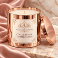 Cocoa Butter Cashmere Candle — rose gold candle presentation