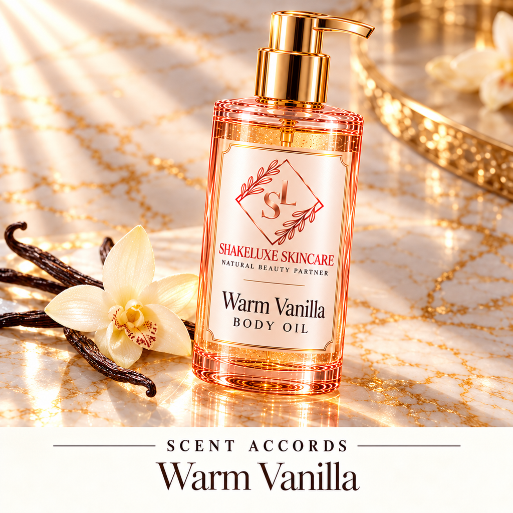 ShakeLuxe Warm Vanilla Body oil — Warm vanilla — detail view