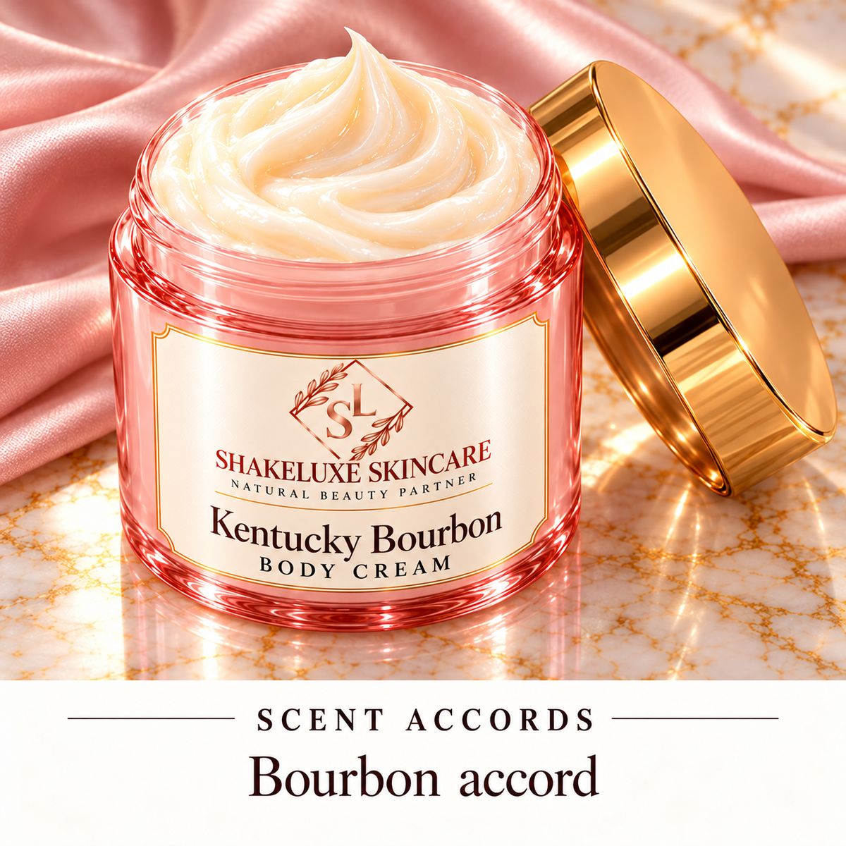 ShakeLuxe Kentucky Bourbon Body cream — detail view