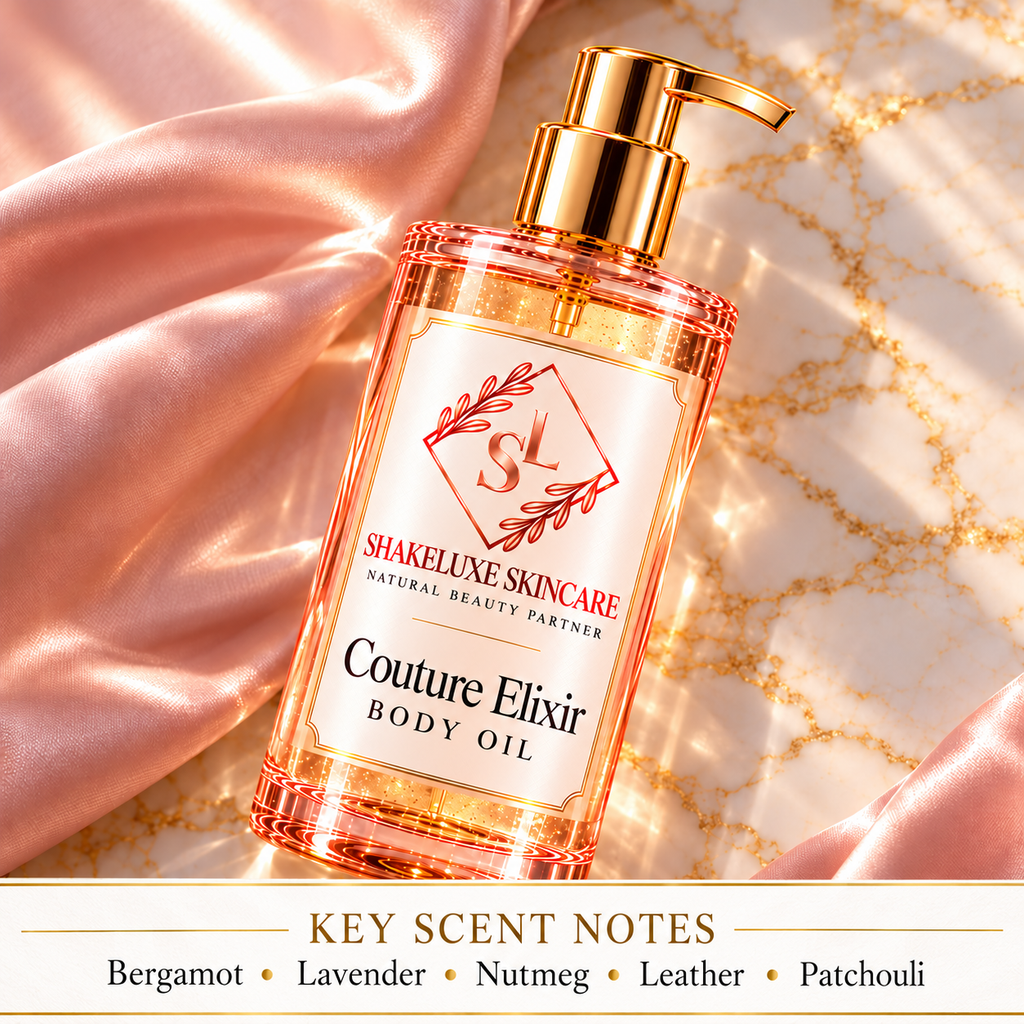 Couture Elixir — detail view; Bergamot • Lavender • Nutmeg • Leather • Patchouli