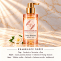 ShakeLuxe Ivory Blossom Body Oil with SL branding and full gardenia, nectarine, pear, white floral and vanilla woods fragrance notes