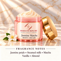Jasmine Matcha body-cream product image with ShakeLuxe SL branding and fragrance notes