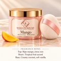 ShakeLuxe Mango Dusting Powder with SL branding and fragrance notes.