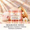 ShakeLuxe Orchid Royale Dusting Powder; Peach Blossoms • Gardenia • Tuberose • Patchouli • Cardamom