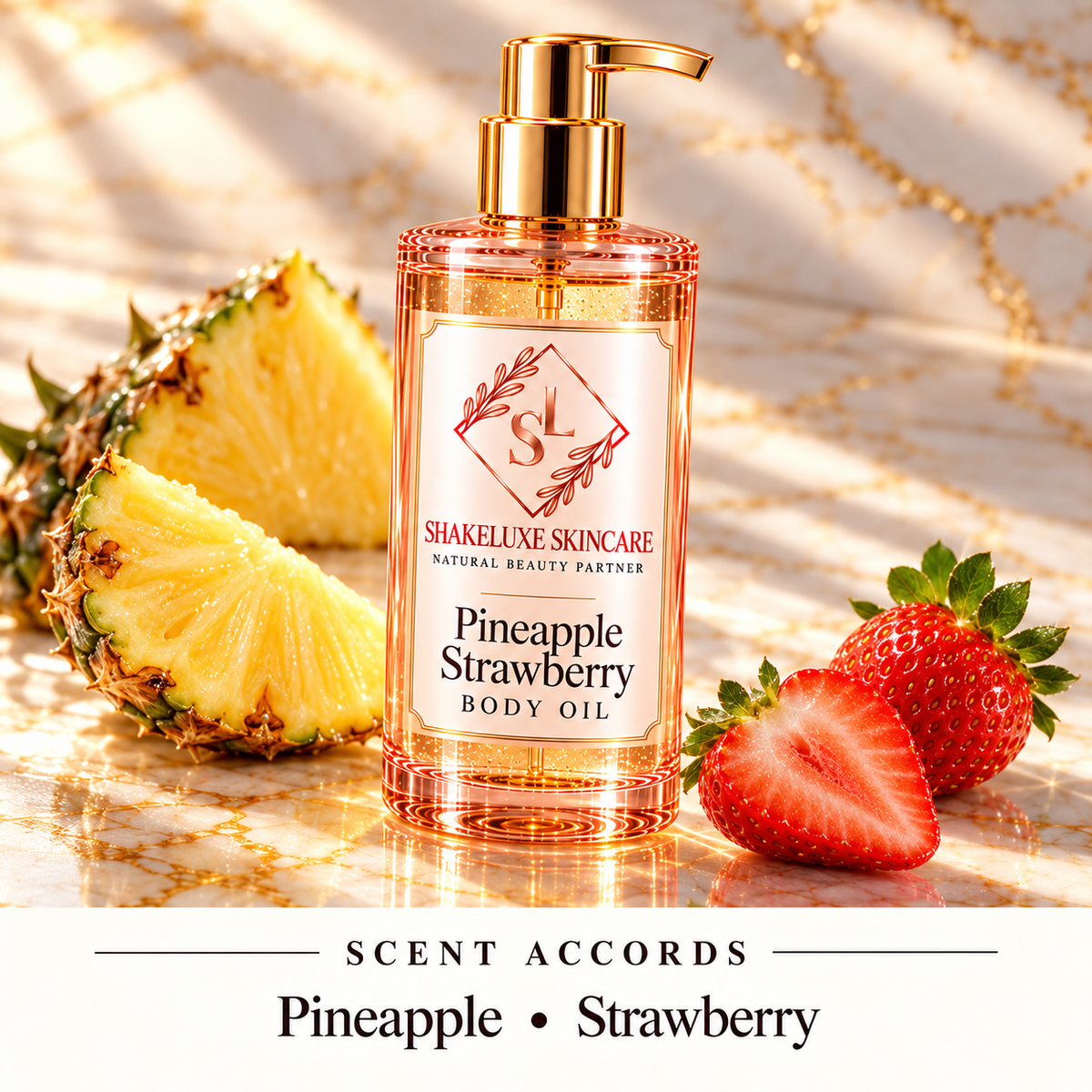 ShakeLuxe Pineapple Strawberry Body oil — Pineapple • Strawberry