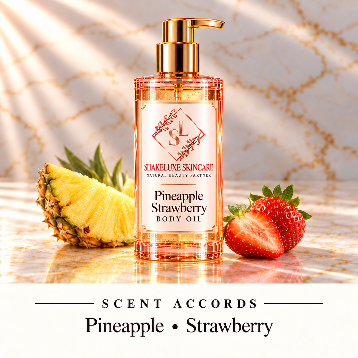ShakeLuxe Pineapple Strawberry Body oil — Pineapple • Strawberry