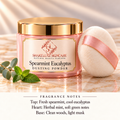 ShakeLuxe Spearmint Eucalyptus Dusting Powder with SL branding and fragrance notes.