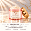 ShakeLuxe Sugared Cashmere Body Cream with fragrance notes: Bergamot • Pear blossom • Cashmere cream; Heliotrope • Sugared vanilla; Sandalwood • Tonka bean • White musk